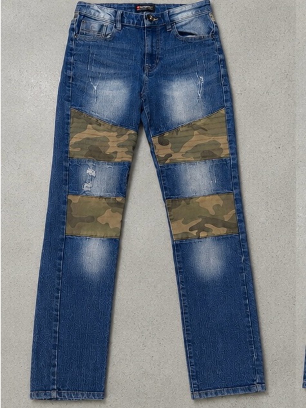 32x30 Southpole Camo Panel Denim Jeans Y2K Streetwear